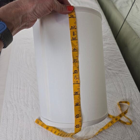 Fenchel shades EUC cylinder drum lamp shade 8 inch diameter 11 inches tall white - Picture 8 of 13